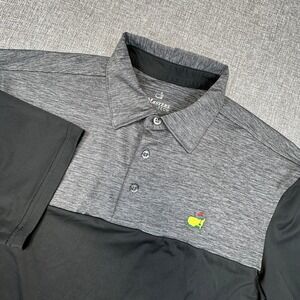 Masters Tech Golf Polo Shirt Mens S Relaxed Black Augusta Masters Performance